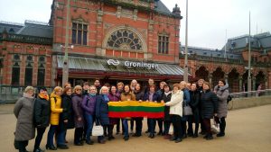 Stažuotės dalyviai, atsisveikinant su Groningenu
